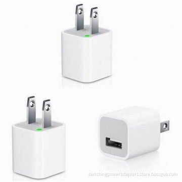 Iphone 5v 1a Usb Power Charger , Mobile Phone Travel Charger